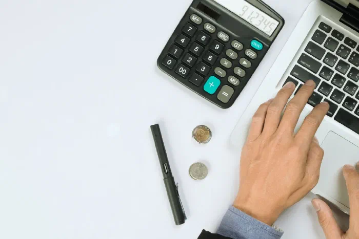 A small business owner using a digital booking and management system