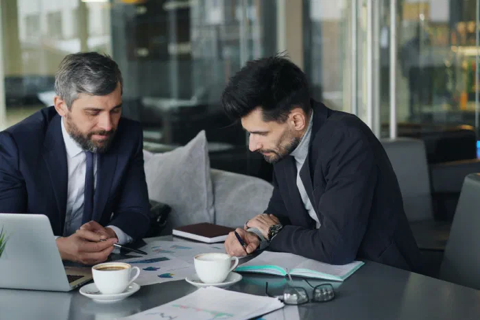 A small business owner in a support conversation with their accountant